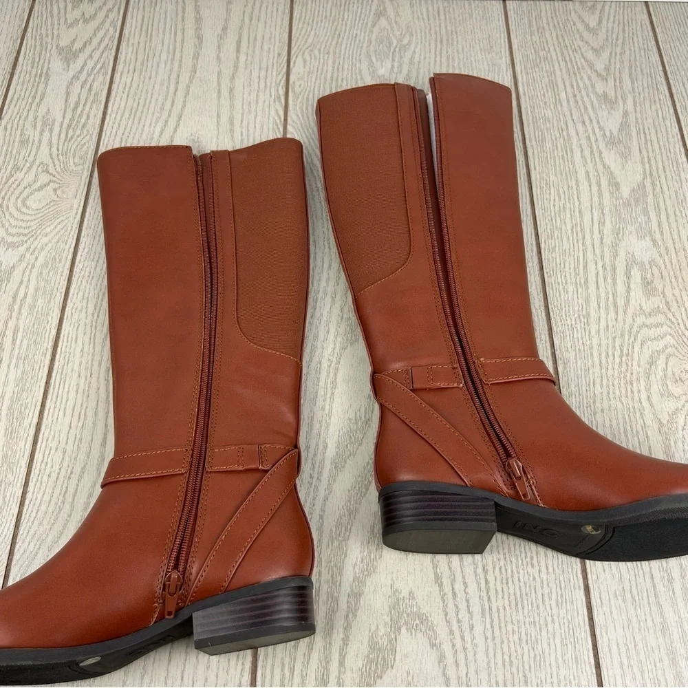 I.N.C. International Concepts Women's Faron Knee High Riding Boot 7M Cognac $130